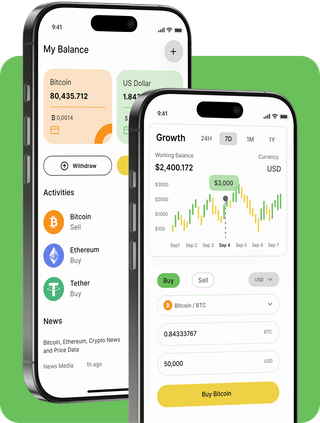 BTC-Nuralia trading platform with live market data
